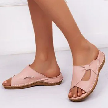 Женские летние сандалии 2023, женские сандалии большого размера, весенне-летние тапочки на плоской подошве, женская обувь, предложение бесплатной доставки