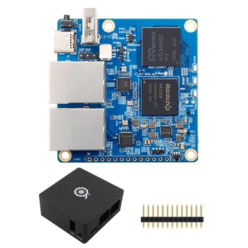 Для Orange Pi R1 Plus Плата разработки + чехол 1 ГБ DDR3 Rockchip RK3328 под управлением Android 9//OpenWRT OS
