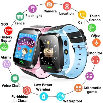 Детские Смарт-часы 2022 SOS Call Phone, Умные Часы для детей, Часы для отслеживания местоположения камеры, часы для мальчиков и Девочек, Детский подарок для IOS Android