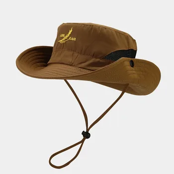 Весенне-летняя хлопковая панама с вышивкой буквами, шляпа рыбака, солнцезащитная кепка для путешествий на открытом воздухе для мужчин и женщин 156