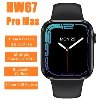 Смарт-часы HW67 Для Мужчин И женщин, совместимые с Bluetooth, Спортивные часы для фитнеса, Водонепроницаемые Смарт-часы с NFC 2022, 1,9 дюйма, 420 * 480 пикселей
