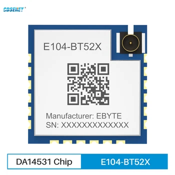 Модуль подключения Bluetooth к последовательному порту DA14531 CDSENET E104-BT52X с низким Энергопотреблением на большом расстоянии 130 м Небольшой Размер MAC Serial Wake Up