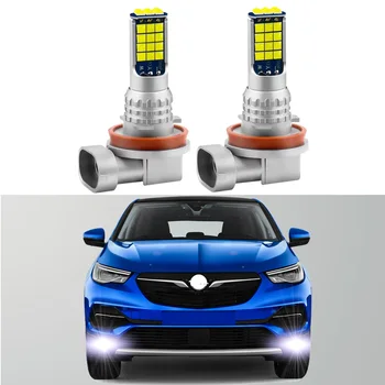 2 шт. Светодиодный автомобильный противотуманный фонарь для Opel Grandland X (A12) 2017 + Передняя противотуманная фара, Автомобильные аксессуары Canbus