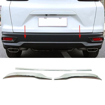 Для Honda CR-V CRV 2020 2021 ABS Хромированная Задняя дверь Задний багажник Нижние полосы Бампера Рамка Украшение Крышки Автомобиля Для Укладки
