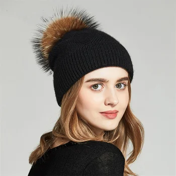 Высококачественные плюшевые шапки, роскошные зимние шерстяные вязаные шапки в русском стиле, трендовые теплые Мягкие и утолщенные шапки из натурального меха