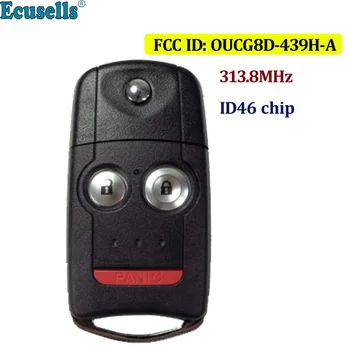 2 + Аварийный 3 Кнопки дистанционного Брелока 313,8 МГц ID46 Чип для Acura TL 2007-2008 FCC ID: OUCG8D-439H-A