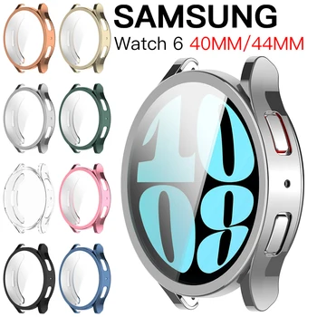 Защитный чехол для Samsung Galaxy Watch 6 40 мм 44 мм с полным покрытием Бампер Мягкий защитный чехол из ТПУ Аксессуары