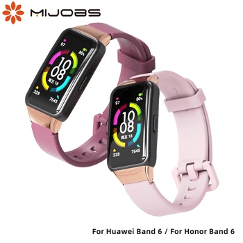 Ремешок для Huawei Band 6 Smart Wristands, сменный браслет для Honor Band 6, Ремешок, силиконовые часы, Аксессуары для наручных ремней