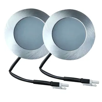 Комплект из 2 предметов с отверстием для шкафа Диаметром 40 мм, светодиодная лампа для вытяжки, 12 В Постоянного Тока, лампа для кухонной плиты, Матовая крышка, светодиодная лампа