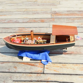 Новая паровая лодка, яхта, высокопрочный корпус из армированного стекловолокном пластика, деревянная палуба, имитационная модель лодки