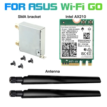 Для ASUS WiFi Go AX210 Сетевая карта WiFi 6E 5374 Мбит/с Bluetooth 5,3 Беспроводной Адаптер Wifi go модуль Для ASUS B550 X570