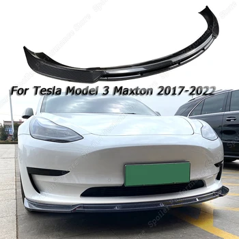 Для Tesla Модель 3 Maxton Стиль Автомобиля Передний бампер для губ Дефлектор Средства Ухода За губами Обвес Спойлер Разветвитель Диффузор Протектор Защита Сегментированная