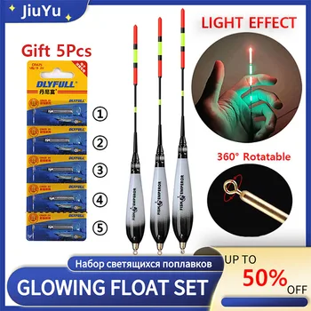 Рыболовные товары Электронный светодиодный Осветительный Поплавок 3 + 2g/4 + 2g/5 + 2g С батареей 5шт CR425 Аксессуары Поплавки Для Рыбалки Glow Stick