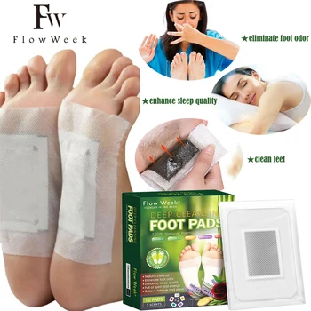 Подушечки для ног Flow Week Detox: глубоко очищающие подушечки для ног, удаляющие токсины, улучшающие сон и снимающие стресс, устраняющие запах ног