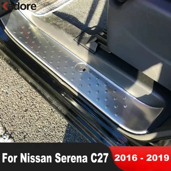 Для Nissan Serena C27 2016-2018 2019 Накладка на порог автомобиля из нержавеющей стали, накладка для педалей, защитные аксессуары