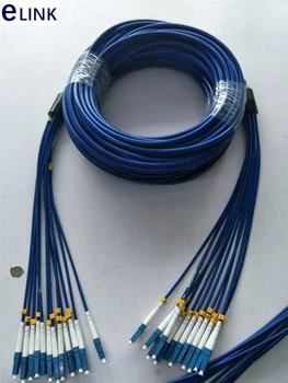 30mtr 12 жильный бронированный патчкорд SM SC LC FC ST APC Однорежимные волокна 12C Бронированная волоконно-оптическая перемычка ftth кабель ELINK ftth синий