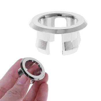 Переливное кольцо для раковины в ванной, шестифутовая круглая вставка, хромированная крышка с отверстием, запасная крышка для перелива, Прямая поставка