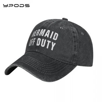 Mermaid Off Duty 1, Винтажная бейсболка, Моющаяся хлопковая Регулируемая кепка, шляпы для мужчин