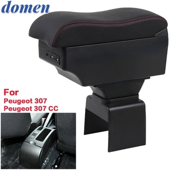 Для Peugeot 307 коробка для подлокотников Для Peugeot 307 CC коробка для автомобильных подлокотников Дополнительная коробка для хранения USB телескопическая коробка для автомобильных подлокотников модификация