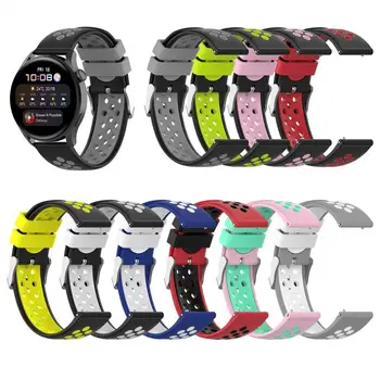 Ремешок для Часов Водонепроницаемый Мягкий Силиконовый 22 мм Смарт-часы Замена Ремешка на Запястье для Huawei Watch 3/Watch 3 Pro/GT3 46 мм/GT Runner
