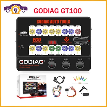 Новейший GODIAG GT100 AUTO TOOLS OBDII Break Out Box Разъем ECU OBDII 16PIN Поддержка протокола Диагностики, программирования и кодирования