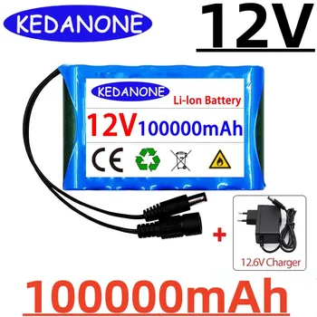 18650 3S2P 12V 100000mah batería de iones de litio Original recargable 12,6 V 100Ah CCTV, batería de repuesto para Monitor de
