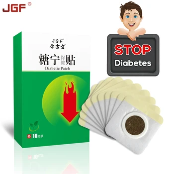 JGF Снимает Диабетический Пластырь 10 Штук Гипогликемический Пластырь Натуральный Травяной Пластырь Стабилизирует Уровень сахара в крови Диабетический Пластырь