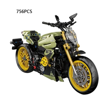 Техническое моделирование в масштабе Италия Ducatis Diavel 1260 SIAN, Соответствующая Цвету Модель строительного блока мотоцикла, Коллекция кирпичных игрушек