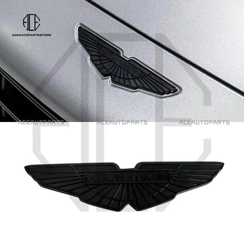 Высококачественные наклейки на кузов, черный логотип, значок на крыло сзади Для Aston Martin DBX 707, стиль, металлический сплав из обсидиана, материал