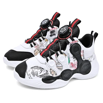 Брендовая баскетбольная обувь для мальчиков, Спортивная обувь, Дышащая Высококачественная нескользящая Детская Баскетбольная обувь
