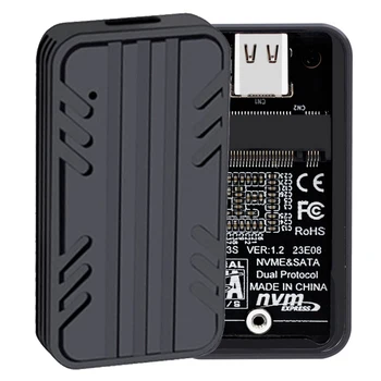 NVMe SATA M.2 SSD Case Type-C USB3.1 Внешний жесткий диск из алюминиевого Сплава, карта-адаптер для жесткого диска с двойным протоколом для M.2 2230 SSD