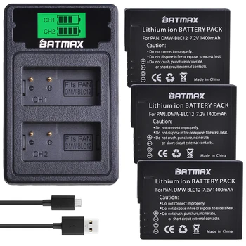 3 шт. DMW-BLC12 DMW BLC12 Батарея + ЖК-дисплей Двойное зарядное устройство для Panasonic Lumix DMC-FZ200, DMC-FZ1000, G5, G6, G7, DMC-GX8, DMC-G85, DMC-GH2