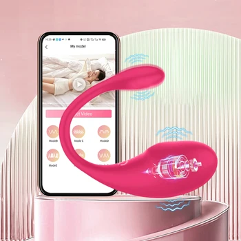 Беспроводной Bluetooth Вибратор G Spot для женщин, Фаллоимитатор, приложение для дистанционного управления, Вибрирующее яйцо, Женские трусики с клитором, Секс-игрушки для взрослых