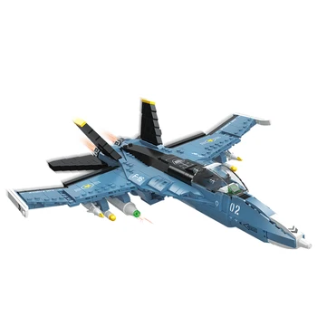 Новая 753шт Модель Истребителя-невидимки ВВС США, собранные строительные блоки, игрушки, Тематика авиационного оружия, Высокотехнологичные обучающие кирпичи