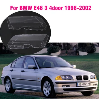 Крышка объектива Передней фары Автомобиля Галогенная Для BMW E46 4 Двери 1998-2002 318i 320i 323i 325i 330I Стеклянный Автоматический Абажур Прозрачный