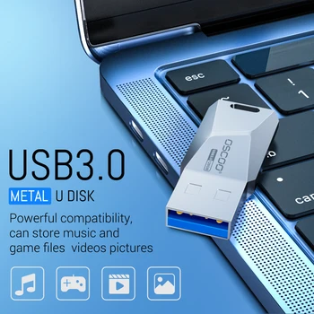 OSCOO USB Флэш-накопитель USB 3,0 Высокоскоростной 32 ГБ 64 ГБ 16 ГБ Флеш-накопитель Memory Stick Серебристый U-диск Мини-Флешка для Портативного Компьютера