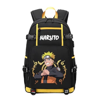 Светящаяся школьная сумка Naruto, Мужской рюкзак Большой емкости, Повседневный Компьютерный Рюкзак для учащихся Старших классов
