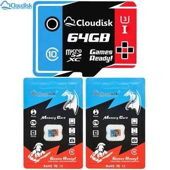 Cloudisk Games Ready 3 упаковки Видеокарты Micro SD 256 ГБ 128 ГБ 64 ГБ 32 ГБ U3 Microsd TF Флэш-карта памяти 16 ГБ 8 ГБ 4 ГБ C10 Для Телефона