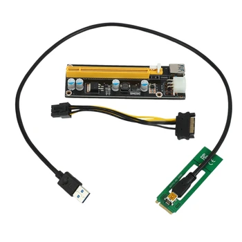 NGFF M.2 M Ключ к USB 3.0 PCI-E Riser Card M2 к USB3.0 PCIE 16X 1X Удлинитель с питанием для Litecoin Bitcoin Miner