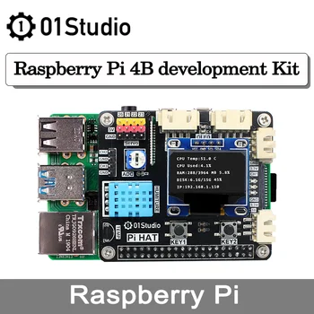 01Studio Raspberry Pi 4 4B Комплект платы для разработки и программирования Python Linux Искусственный Интеллект Оперативная память 2G 4G 8G