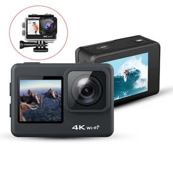 спортивная Камера 4k Ultra HD 60fps Wifi С Защитой от встряхивания 2,0-Дюймовая Дорожная Цифровая Камера С Подводным Экраном, Водонепроницаемая HD-камера Vedio