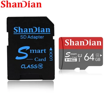 Оригинальная смарт-SD-карта SHANDIAN 64GB Class 10 Memory Card Smart SD 16GB 32GB TF Card Smart для смартфона, планшетного ПК