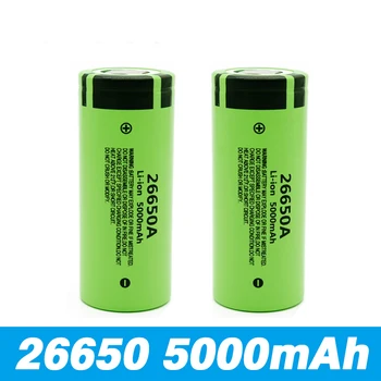Литий-ионная аккумуляторная батарея большой емкости 3,7 В 5000 мАч 26650A для фонариков, мобильных источников питания, инверторов