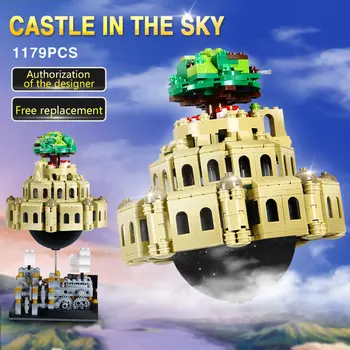 В наличии XB05001 Креативная Серия Sky City Музыкальная Шкатулка Детская Головоломка Плагин Строительный Блок Игрушки 1179 шт. Подарок для Ребенка