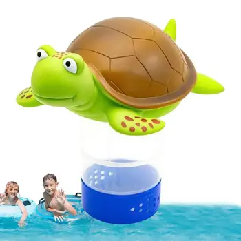 Поплавок для хлора Turtle Подходит для таблеток размером 1 и 3 дюйма, Поплавки для бассейна, дозатор хлора для бассейна, Регулируемый поплавок для хлора в бассейне