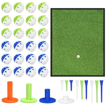 Тренировочный коврик для гольфа для обнаружения замаха, коврик для определения направления следа отбивающего мяча, накладки для траектории качания, Тренировочные накладки для качания, набор тройников