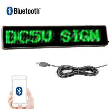 Bluetooth Светодиодный автомобильный знак Зеленый Экран сообщения Приложение Программируемая Прокручивающаяся светодиодная панель дисплея для заднего стекла автомобиля Storefornt 23 см