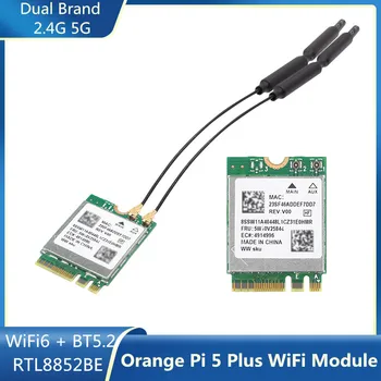 Orange Pi 5 Plus Беспроводной модуль WiFi6 + BT5.2 Двойной Бренд 2.4 G 5G Wi-Fi RTL8852BE M.2 E Ключевой интерфейс 1800M для Orange Pi 5 Plus