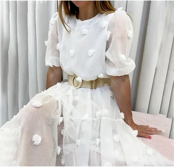 Модное Богемное Белое Длинное Платье Женское Летнее Элегантное Свадебное Пляжное Платье Миди Женское Сказочное Платье для беременных 2023 Корейский