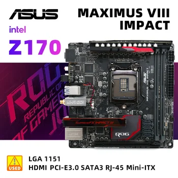 Комплект материнской платы ASUS ROG MAXIMUS VIII IMPACT + I3 7100 Intel Z170 LGA 1151 2 × DDR4 32GB PCI-E 3.0 1 × U.2 Mini-ITX для процессора 6 GenCore